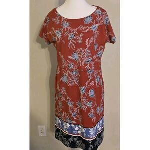 J. Jill Womens Very Pretty Wearever Relaxed Two-Pocket T-Shirt Dress Size M EUC